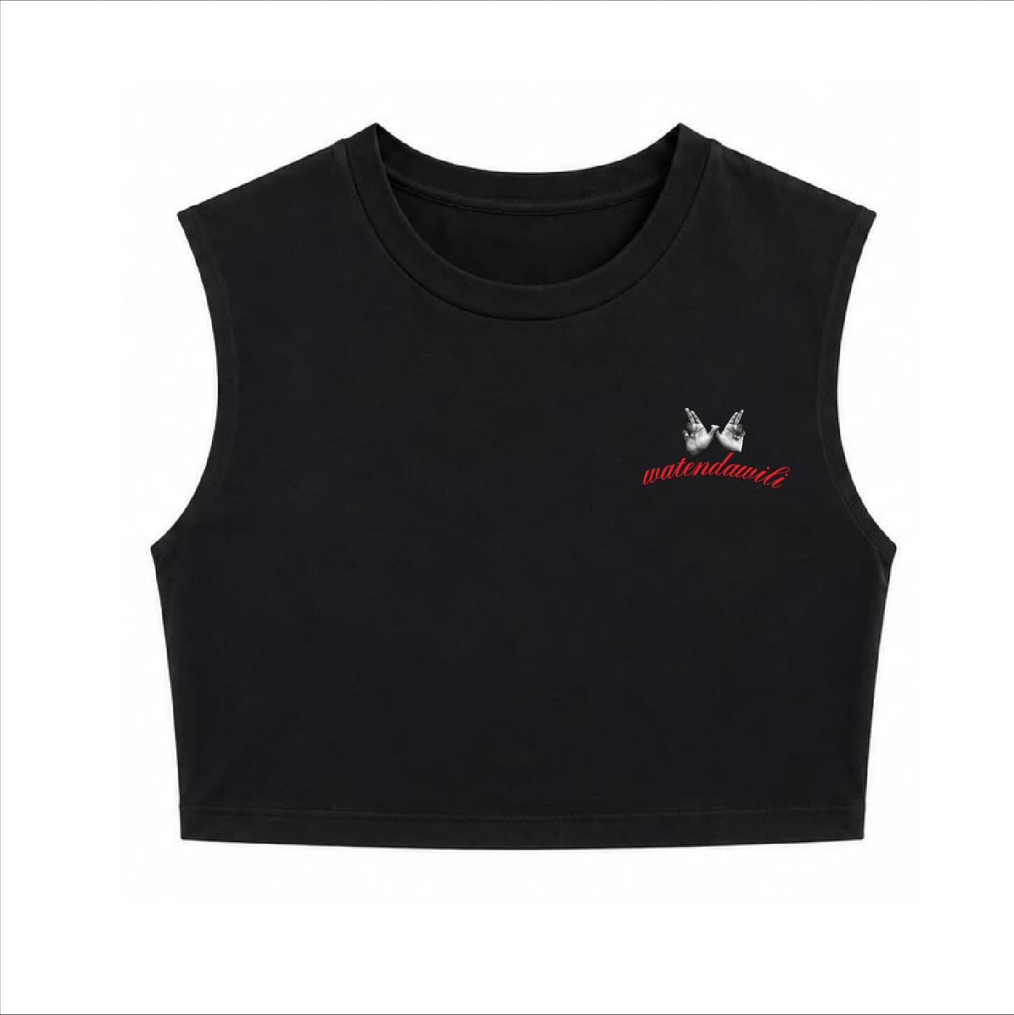 Watendawili Sleeveless Crop Tee + Red Art